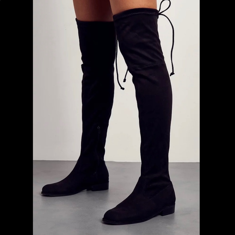 Tie Back Flat Over The Knee Boots size 8